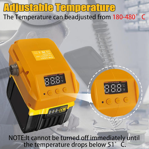 Cordless Soldering Iron Welding Kit,Soldering Iron Station for Dewalt 20V Battery,LED Display 180-480? Adjustable Soldering gun with 25g Solder fo...