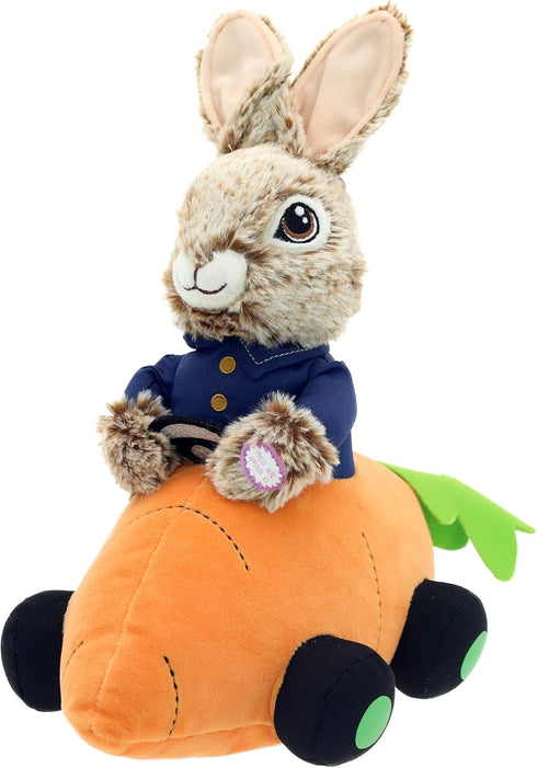 Animal Adventure | Peter Rabbit and Flopsy | Collectible 11" Singing Plush Peter Rabbit Driving a Carrot Car...