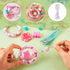 Elecrelive Silicone Beadable Rings Making Kits 65mm Round Silicone Bead Loop with 2 Hole & Flower Silicone Focal Beads Tassels for Key Chain Car P...