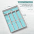 Silverware Organizer with Icons?Plastic Cutlery silverware Tray for Drawer?Utensil Flatware Tableware Organizer for Kitchen with Non-slip TPR,Fits...