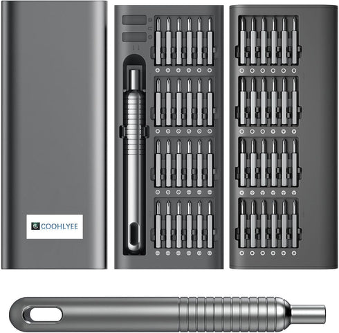 Precision Screwdriver Set,51 in 1 Multi-Bit Screwdriver with 48 Pcs Mini Screwdriver Bits - Magnetic Screwdriver Phillips Hex Torx Square Slotted ...