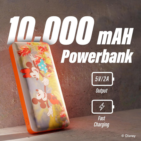 Disney Mickey Mouse and Friends 10,000Mah Power Bank- Universally Compatible Portable Phone Charger Battery Pack w/USB Charging Port Gifts for Wom...