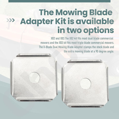 Dual Mulching Blade Adapters for All Ctandard Commercial mower Blades, (Fits for XB2 and XB3), (size: 2.8? wide, 0.12? thick, 5/8? center hole) (3...