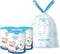 White Printing Trash Bags, 100 Counts 4 Gallon 45x50Cm Kitchen Small Trash Bags with Drawstring for Bathroom, Office, Home Garbage Bags (100 Pcs)...