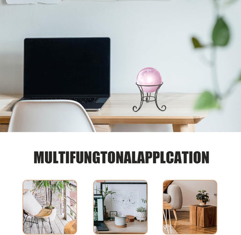 SUPVOX Metal Gazing Ball Stand Iron Globe Stand Crystal Sphere Display Holder Flowerpot Rack Plant Birdbath Bowl Support Base for Garden Home M...