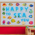 Fish Cutouts Tropical Fish Classroom Bulletin Board Decorations Fishing Ocean Themed Birthday Party Supplies for Toddler Kids Students Classroom...