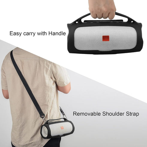 Silicone Case for JBL Charge 4 Portable Waterproof Wireless Bluetooth Speaker, TXEsign Travel Carrying Case Protective Pouch Cover with Handle Adj...