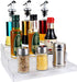 evron Pantry Organization and Storage Clear Plastics Spice Rack Organizer for Cabinet & Countertop (ASSEMBLY REQUIRED) 3 Tier Organizer Versatile ...