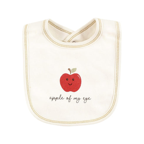 Touched by Nature Unisex Baby Organic Cotton Bibs, Fall Food, One Size...