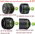 D5200 Lens Cap (52MM) for Nikon D5500 D5200 D3200 w/ NIKKOR AF-S 18-55mm Lens, for Canon EF-M 18-55mm 55-200mm Lens (2 Pack)...