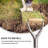 Shovel D Grip Handle, Solid Iron Shovel Handle Reusable Y Grip Replacement Accessories with Wooden Grip for Garden Digging Raking Tool(Silver)...