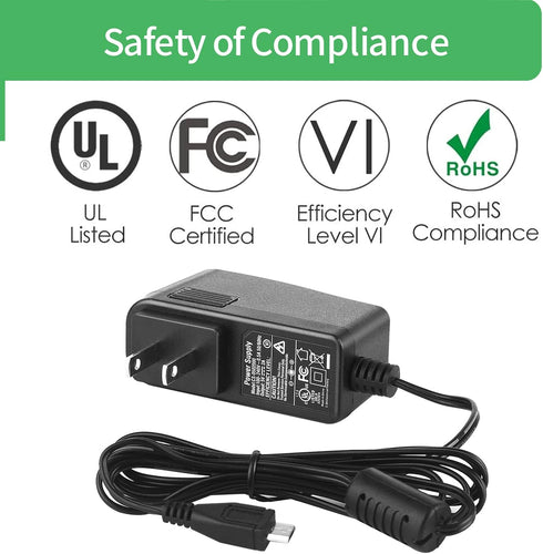 Security-01 2-Pack 5V 2A Power Supply with Plug Micro USB for Security Camera IPC...
