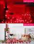 Luditek 50 LED Diamond Cut Red Heart Twinkle Fairy String Lights for Valentines Weddings Dating Garland Indoor Outdoor Home Decorations, 8 Lightin...