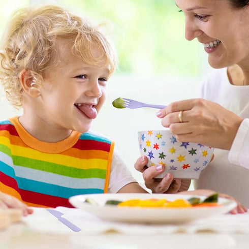 Reusable Travel Utensils Set with Case, 2 Sets Wheat Straw Portable Plastic Fork Spoons Knife Camping Cutlery, Eco-Friendly BPA Free Lunch Tablewa...