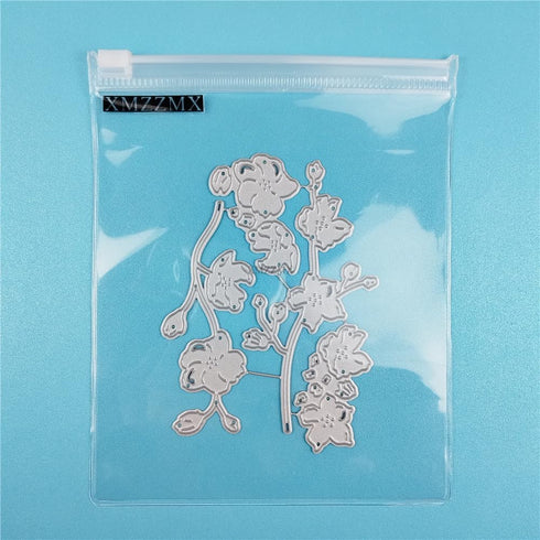 Pear Blossom Plant Metal Cutting Dies for Card Making, Paper Embossing Die Cuts Kit Templates, Storage Pockets Supplies, Photo Frame Album DIY Scr...