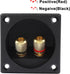 2-Way Speaker Box Terminal Cup, 2.2 Inch Square Stereo Screw Cup Connectors, Home Stereo Screw Cup Connectors, Pack of 2...