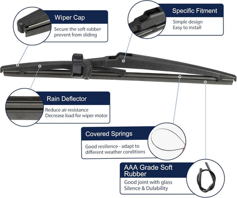 X AUTOHAUX Rear Windshield Wiper Blade Replacement for Toyota 4runner 2003 2004 2005 2006 2007 2008 2009...