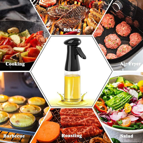 Portable Oil Dispenser Bottle Spray Mister, Olive Oil Sprayer for Cooking - 210ml Refillable Food Grade Oil Vinegar Spritzer Sprayer Bottles...