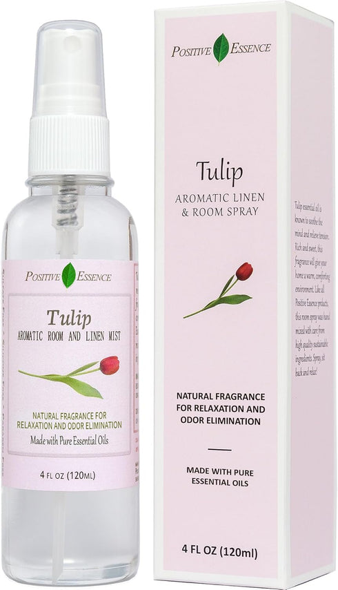 Tulip Linen & Room Spray, Natural Aromatic Bathroom Spray Made with Pure Essential Oils, Home Fragrance for Relaxation and Odor...