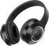 Kids Bluetooth Headphones, Wireless Headphones for Kids, Built-in Microphone, LED Lights, Noise Cancelling for Boys Girls Ages 6-18 or Adults (Bla...
