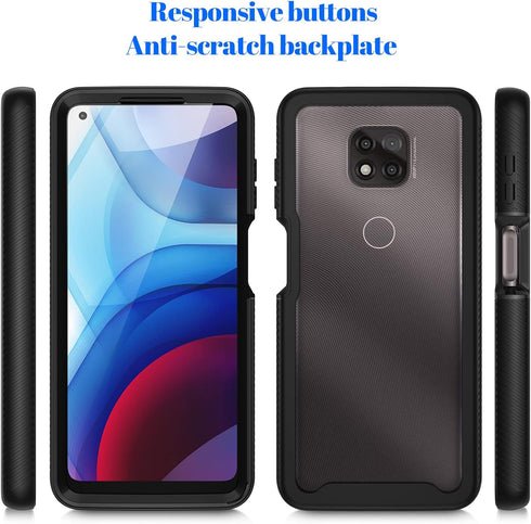 seacosmo Case for Moto G Power 2021, Full Body Shockproof Cover with Built-in Screen Protector Protective Phone Case for Motorola G Power 2021- Bl...