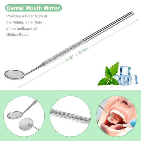 Dental Tools, Professional Dental Pick Tools Kit, Teeth Cleaning Calculus Tool for Dentist, Personal Using, Pets Oral Care with Dental Mirror Dent...