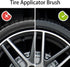 Auto Tire Brush, Seal Design with Cover, High Density Portable Car Brush (Black)...