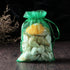 100 Count Organza Drawstring Gifts Bags for Jewelry,Earring,Crystal, 5x7 Inch Sheer Fabric Mesh Green Travel Decorative Pouch for Baby Shower,Chri...