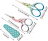 4 Pieces Embroidery Scissors Sewing Stork Scissors and 4 Pieces Leather Scissor Sheath Little Stainless Steel Sharp Scissors for Sewing Crafting T...