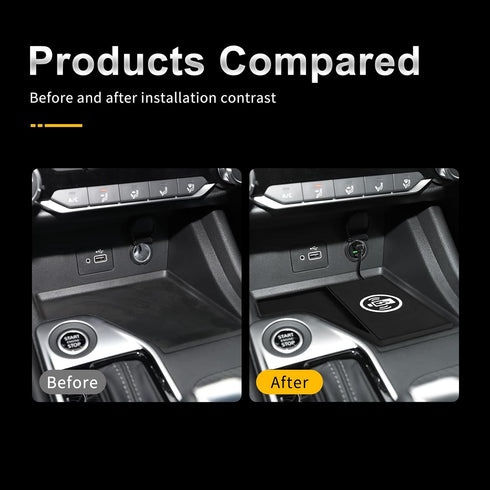 for Nissan Sylphy/Sentra 2020 2021 2022 2023 Wireless Phone Charging Pad Silicone Material Dual Charging Ports Charger Station 15W Adapter for Sma...