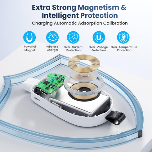 Mini Portable Wireless Charger for Apple Watch,1600mAh Keychain Travel Emergency Power Bank for iPhone,Compact Magnetic iWatch Charger,for iWatch ...