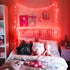 JMEXSUSS 4 Pack 50 LED Red Fairy Lights Battery Operated, 16.1ft Mini Firefly Starry Lights, Red String Lights for Bedroom Wedding Party Christmas...