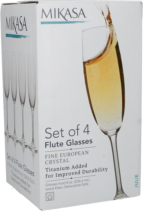 Mikasa Julie Champagne Flute, 8-Ounce, Set of 4...