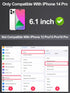 Compatible for iPhone 14 Pro Privacy Screen Protector 6.1 Inch, Purple Gradient Anti Spy Anti Blue Light HD Screen Protector Tempered Glass Easy I...