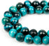 Aquamarine Tiger's Eye 10mm Round Beads, 35 Pcs Natural Stone Gemstone Beads for Jewelry Making, DIY Crafts, Bracelets, Necklaces, and Earrings...