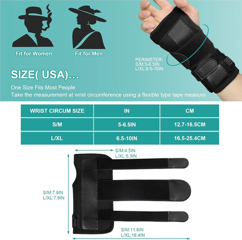Wrist Thumb Brace Heating Pad for Arthritis and Carpal Tunnel Relief, Heated Wrap for Sprains Trigger Thumb, De Quervain's Tenosynovitis, Tendonit...