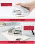 Effortless Standard Stapler Set, 20 Sheet Capacity, Half Strip, Built-in Staples Storage, Holds 1/4" Staples, includes 1000 Staples and A Staple R...