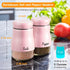 Pink Salt and Pepper Shakers Set, Bivvclaz 5 oz Stainless Steel Salt and Pepper Dispenser with Glass Bottom, Cute Salt and Pepper Shakers for Pink...