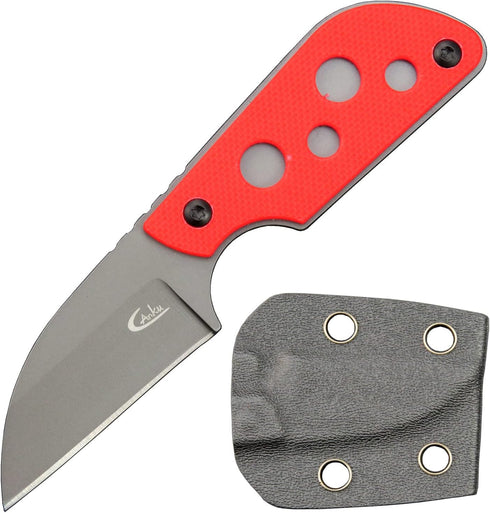 C1297 Fixed Blade Knife Neck Knife,9Cr18Mov Blade G10 Handle EDC Tool Knifes for Outdoor, Camping, Hiking, Fishing,Hunting with kydex Sheath (Red)...