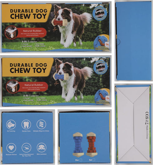 PcEoTllar Dog Toys for Aggressive Chewers, Indestructible Dog Chew Toys, Dog Puzzle Toys with Beef Flavor, Interactive Dog Toys, Safe Rubber, for ...
