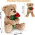 12'' Stuffed Teddy Bear Dolls with Rose, Soft Plush Animal Toys for Valentine's Day Her/Girlfriend Lover Mom Kids Gifts...