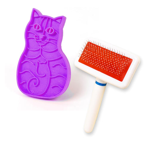 Pet Bath & Massage Brush Grooming Kit,Dog Brush & Cat Brush,Pet Bath Brush Scrubber for Shampooing and Massaging Cats and Dogs with Short or Long ...
