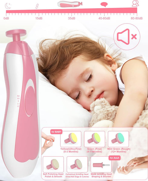 OTTOLIVES Baby Healthcare and Grooming Kit, 24 in 1 Baby Electric Nail Trimmer Set Newborn Nursery Health Care Set for Newborn Infant Toddlers Bab...