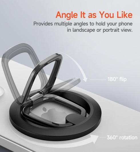 SURITCH for MagSafe Phone Grip, Magnetic Phone Ring Holder for MagSafe, Magnetic Phone Grip Stand Finger Loop Ring Kickstand for iPhone 15 Pro Max...