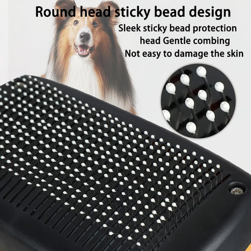 Self cleaning slicker brush for dogs and cats, skin-friendly grooming cat brush, easy-to-clean dog hair brush, depilatory brush, hair brush puppy ...