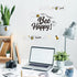 12 Pcs Bee Gnome Wall Decals Honey Bee Window Decor Clings Vinyl Inspirational Quotes Wall Window Sticker for Kitchen Office Fridge Decoration Par...