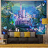 Aidatain Fairytale Forest Castle Tapestry For Teen Girl Fantasy Wonderland Nature Plants Landscape Wall Hanging Tapestries Flannel Large Size 80"6...