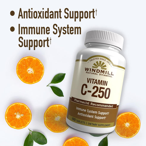 VIT C TABS 250 MG WMILL 100...