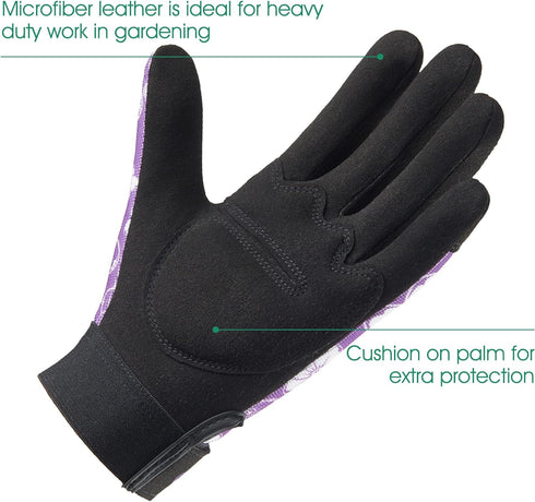 COOLJOB Medium Gardening Gloves for Women, Thorn Proof Ladies Work Gloves for Rose Pruning, Cactus Handling, Blackberry Bush Planting, Puncture Re...