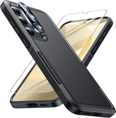FNTCASE for Samsung Galaxy S24 Case?Dual Layer Rugged Protective Phone Cover | Heavy Duty Non-Slip Shockproof Protection Cases | Military Grade Dr...